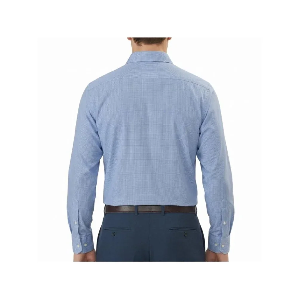 NWT Calvin Klein Men's L Blue Soft Multi-Stretch Dress Shirt Long Sleeve Regular